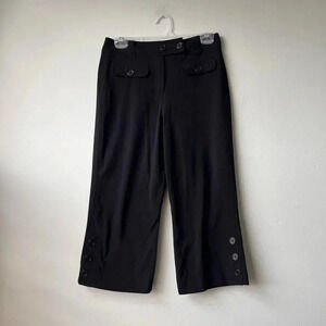 Scott Taylor Women's Size 4 Black Pants‎ Straight Wide Leg